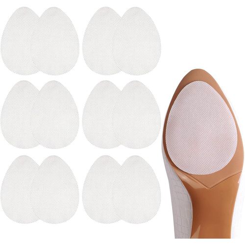 Anwxai-Semelles Antidérapantes Autocollants,12 Pièces Coussinet De Protection De Semelle Patin Anti Bruit Chaussures Talon Pour Hommes Et Femmes Talons Hauts Et Lisses Chaussures(Transparents)