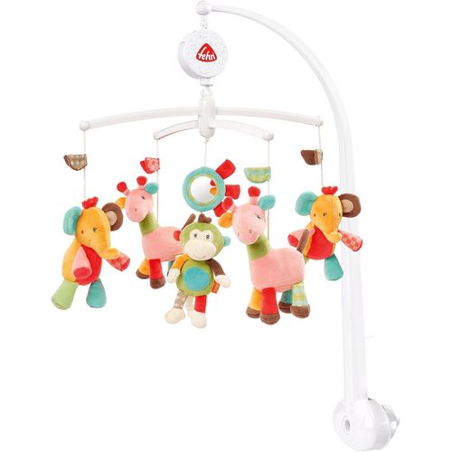 Meimieshop-Mobile Musical Safari-Jouet Musical Pour Aider Bébé À S'endormir Avec Animaux Mignons-Boîte À Musique Mélodie "Berceuse De Brahms"-Lit Bébé Accessoires Jouets Pour Bébés De 0 À 5 Mois