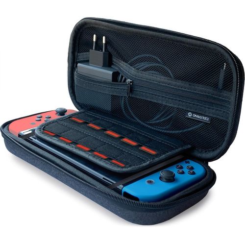Meimieshop-Étui De Protection Pour Nintendo Switch,Switch Oled,Switch Lite,Antichoc,Avec Poignée,Intérieur Velour Anti Rayure,Compartiment Accessoires. Etui De Transport Gris