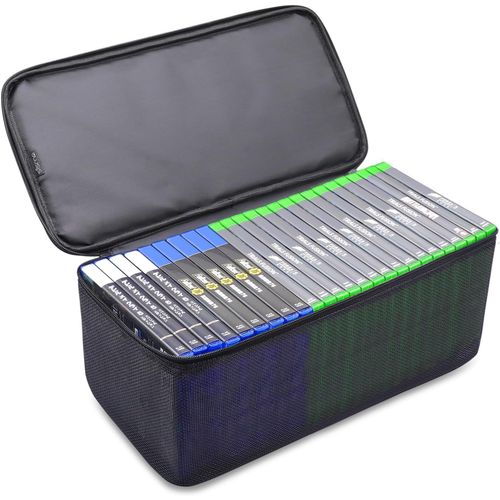Meimieshop-Etui De Rangement Compatible Avec Jeux Ps5 Xbox Ps4,Sac Pour Ranger Et Organiser 23-27 Disques De Jeu,Housse De Transport