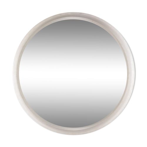 Miroir de salle de bain rond en plexiglas par Hillebrand 1960 Allemagne transparent
