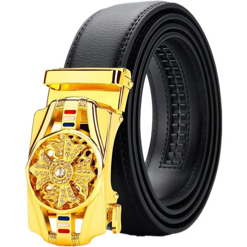 Meimieshop-Ceinture Noire Pour Homme,Ceinture De Créateur En Cuir Véritable Pour Homme,Ceinture Tendance À Cliquet,Ceinture Décontractée Pour Jeans