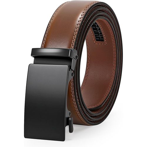 Meimieshop-Ceinture En Cuir Pour Homme-Avec Boucle Automatique-3,5cm De Large