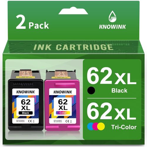 meimieshop-62 Xl Encre Compatible Avec Cartouche Hp 62 Xl Noir Et Couleur D'Encre Multipack Pour Hp Envy 5640 5540 7640 Officejet 200 5740 Imprimante
