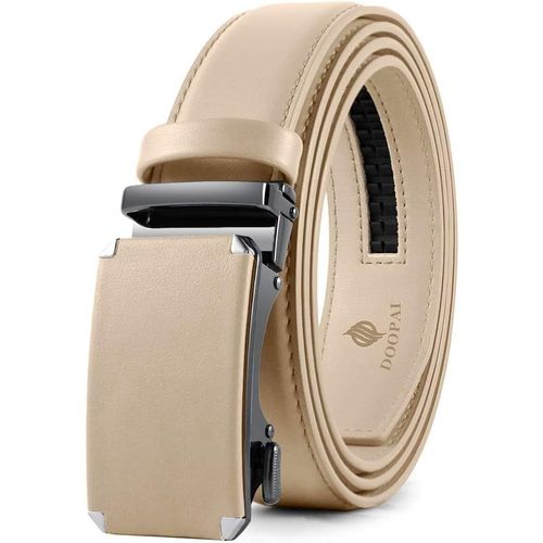 Meimieshop-Ceinture À Cliquet En Cuir Pour Hommes,Ceinture Réglable Avec Boucle En Métal Pour Hommes