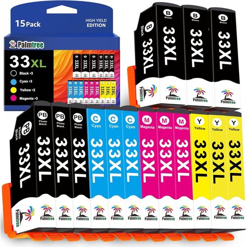 meimieshop-33Xl Cartouches D'Encre Compatible Pour Epson 33Xl 33 Xl Remplacement Pour Expression Premium Xp-540 Xp-530 Xp-640 Xp-645 Xp-900 Xp-630 Xp-7100 Xp-830(15 Pack)