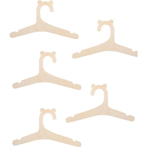 Meimieshop-5 Pièces De Cintres En Bois Pour Bébé-Cintres Antidérapants Pour Vêtements De Bébé,Armoires Pour Tout-Petits,Pour Vêtements D'enfants,Vêtements De Bébé Et Poupées D'enfants