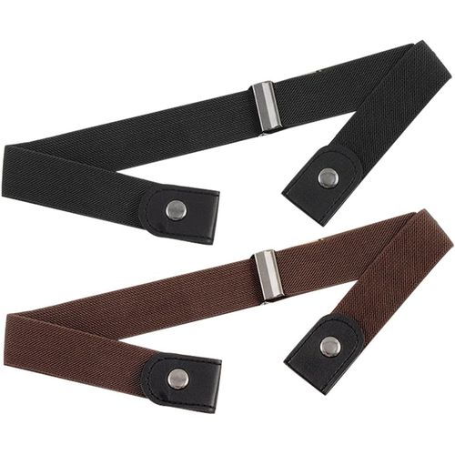 Meimieshop-Ceintures Sans Boucle 2 Pièces,Ceintures Portables,Ceintures Créatives,Ceintures Réglables,Ceintures Élastiques,Accessoires Vestimentaires