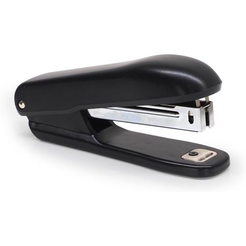 Meimieshop-931546 Petite Agrafeuse De Bureau N°10 Compacte Mécanisme Métal 10 Feuilles,Corps Plastique Noir,Contenance 100 Agrafes