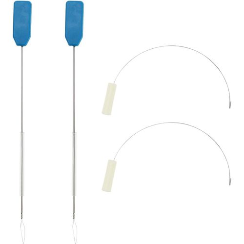 meimieshop-4Pcs Enfile-Aiguille Surjeteuse Enfileur De Boucleur Avec Manchon En Plastique De Protection Enfile-Aiguille Pour Surjeteuse Et Aiguille En Plastique Métal