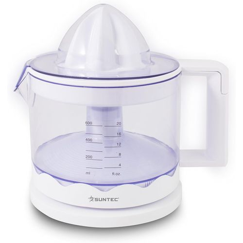 meimieshop-Suntec Presse-Agrumes Electrique Zip-8427 Comfort [Pour Jus De Fruits Frais Orange,Pamplemousse,Citron VertPréservation Des Nutriments Et Vitamines,Capacité(0,6 L)/ Tamis Pour Pulpe,Max. 30 W]