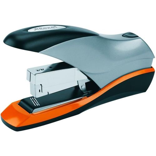 Meimieshop-2102359 Optima 70 Agrafeuse Grande Capacité 70 Feuilles Argent/Noir/Orange