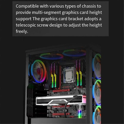 Support de carte graphique vertical ARGB Support de carte graphique...