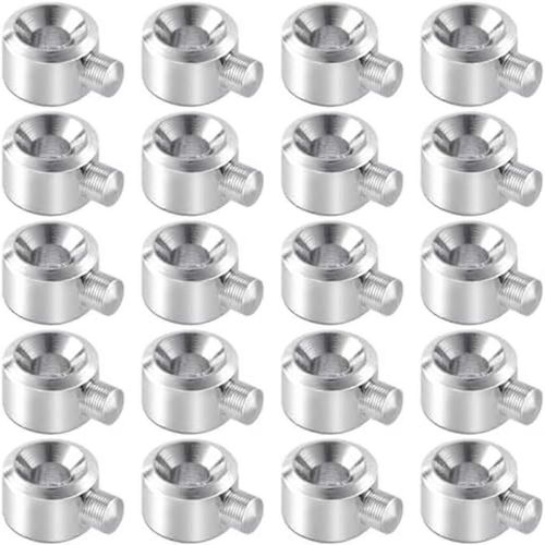 20pcs Perles À Écraser Pour La Fabrication De Bijoux, Perles D'espacement En Argent Perle En Métal Bouchon Pendentif À Sertir Pour Bracelet Collier A