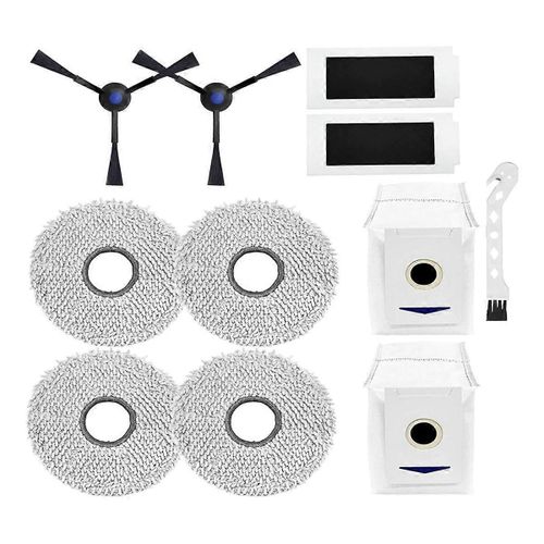 Ensemble d'accessoires de remplacement pour aspirateur Deebot T30 Pro Omni / T30 Omni, lingettes, brosses latérales, filtres de sacs à poussière
