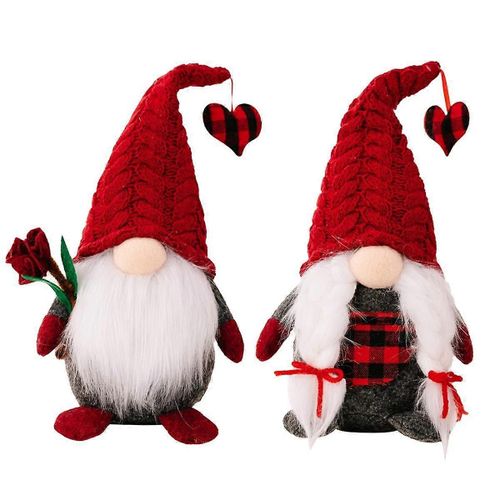 La Saint-Valentin Gnome Decor Saint-Valentin Gnomes Cadeau Amour Gnomes En Peluche Decor Sans Visage Gnome En Peluche Figurine Gnomes