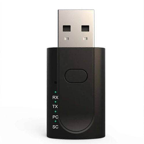 Adaptateur USB Bluetooth 5.1 4-en-1 Émetteur de récepteur audio sans fil Carte son externe USB Adaptateur de haut-parleur de voiture