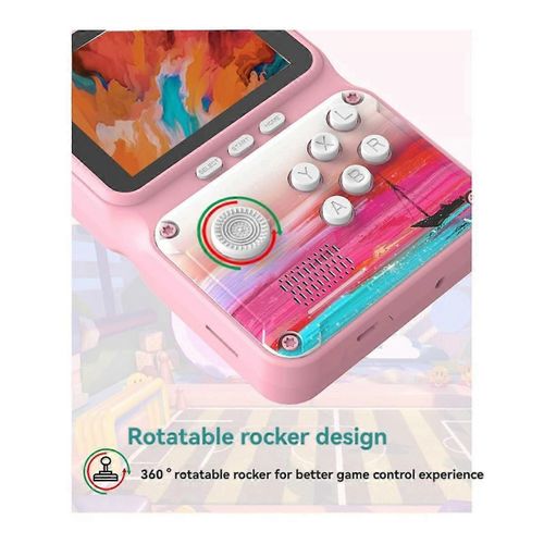 Console de jeu rétro portable 2,8 pouces 500 jeux Retro Arcade AV Connection Prise en charge 2 joueurs pour le cadeau des enfants bleu