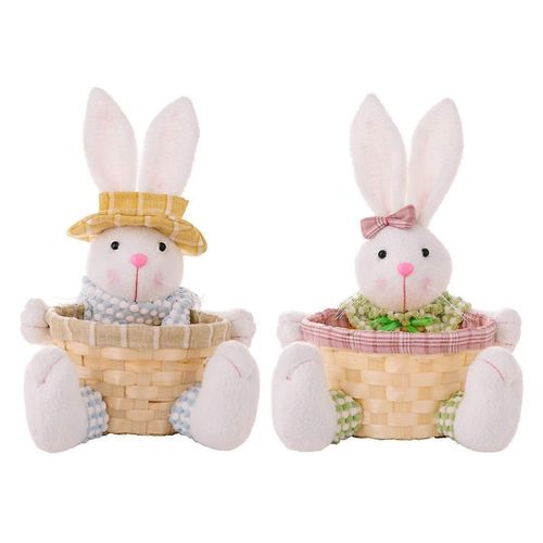 Plat de bonbons de Pâques, panier de Pâques lapin, panier de rangement de bonbons de Pâques, boîte-cadeau pour cadeau de Pâques décor de Table, C