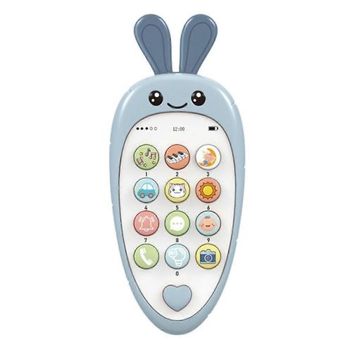 Jouet De Téléphone Portable Pour Bébé Avec Éducation Précoce Et Musique, Apprentissage Éducatif Faux Téléphone Pour Les Enfants, Jouet Sensoriel Pour Les Enfants Bleu