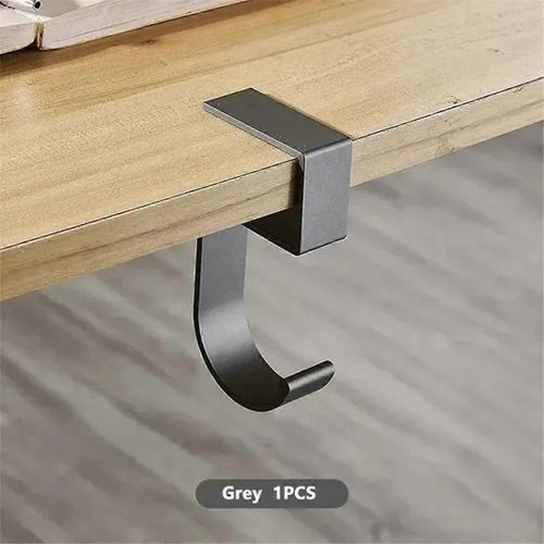 10 En Forme De Table Bord Crochet Bureau Étudiant Côté Sac Suspendu Bureau Amovible Porte-Sac À Main Crochets De Table Gris