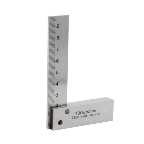 Outil carré de machiniste Outil de mesure de charpentier droit à 90 degrés Règle à angle droit Règle carrée de type L avec base large B