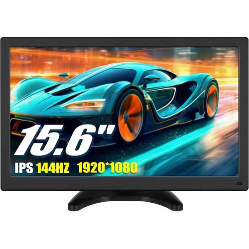 ChenQuanSarl-15,6 Pouces Portable Monitor Fhd 1080P Intégré Haut-Parleur Avec Hdmi Vga Rac Bnc Mini Moniteur Pour Jeux/Pc/Tv/Dvd/Caméra De Voiture/Caméra De Surveillance