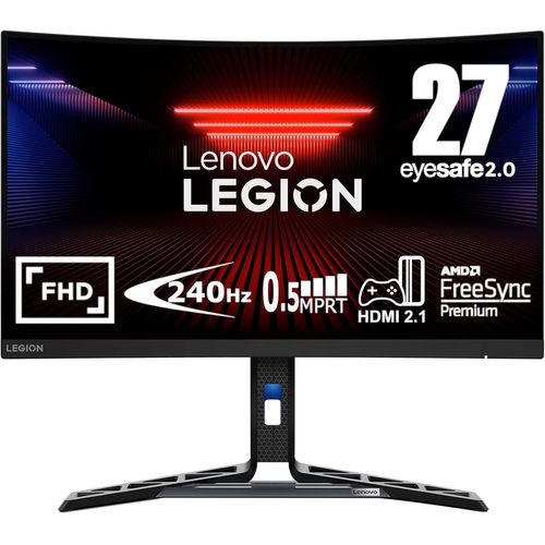 ChenQuanSarl-Legion R27Fc-30 - Écran Gaming 27"" Fhd Incurvé (Va, 240Hz, 0.5Ms Mprt, Hdmi + Dp, Câbles Dp, Freesync, Haut-Parleurs) Réglage En Inclinaison/Hauteur/Rotatio ivot - Noir