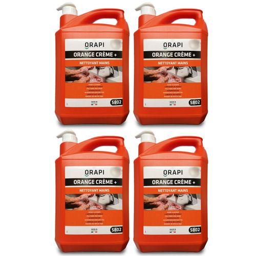 4 SAVONS MAINS 5L AVEC MICROBILLES - CREME NETTOYANTE 20L LITRES