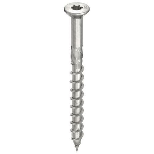 Vis HECO-Topix-Plus Inox pour terrasse - Ø5x80mm - Tête Fraisée avec nervures de fraisage - Filetage Partiel - T20 - Boite de 350 - 61789