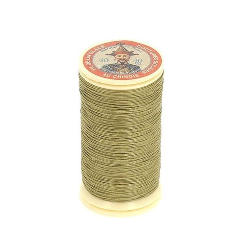 Fil Lin Glacé 30 M ¿ Fil Au Chinois ¿ N° 40 ¿ Fil De Lin Retors, Lisse, Résistant. Color : 848 Vert Bronze