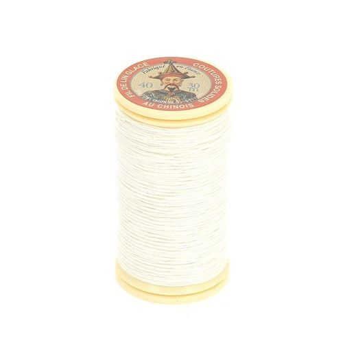 Fil Lin Glacé 30 M ¿ Fil Au Chinois ¿ N° 40 ¿ Fil De Lin Retors, Lisse, Résistant. Color : 308 Ecru