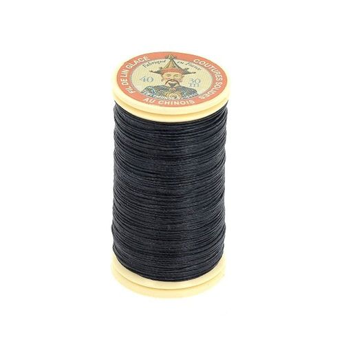 Fil Lin Glacé 30 M ¿ Fil Au Chinois ¿ N° 40 ¿ Fil De Lin Retors, Lisse, Résistant. Color : 650 Marine