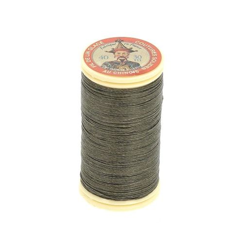 Fil Lin Glacé 30 M ¿ Fil Au Chinois ¿ N° 40 ¿ Fil De Lin Retors, Lisse, Résistant. Color : 493 Kaki
