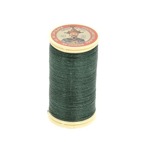 Fil Lin Glacé 30 M ¿ Fil Au Chinois ¿ N° 40 ¿ Fil De Lin Retors, Lisse, Résistant. Color : 894 Vert Foncé