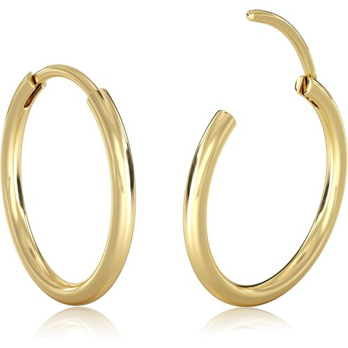 Yemaesre-Petites Boucles Doreilles Argent/Or Pour Femmes Hommes Hypoallergénique 316l Acier Chirurgical Cartilage Tragus Hélice Dormeur Articulé Créoles Boucles Doreilles Lèvre Anneau Piercing