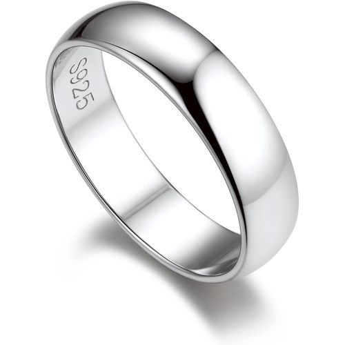 Yemaesre-Bague Femme Homme En Argent 925 Alliance Anneau Simple De 2mm/3mm/5mm Personnalisable Taille 47/49/52/54/57/59/62/64/67
