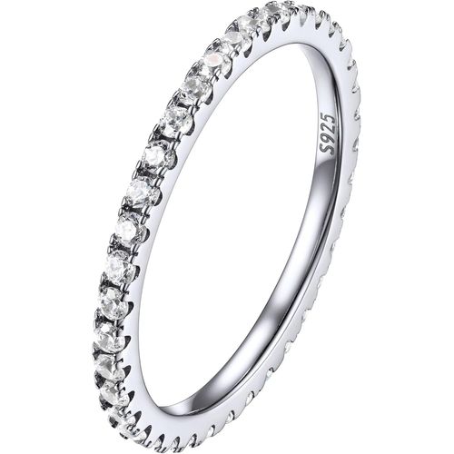 Yemaesre-Bague Eternité Femme En Argent Sterling, Anneau De Fiançaille, Alliance Fine 2mm, Taille 47/49/52/54/57/59/62/64/67