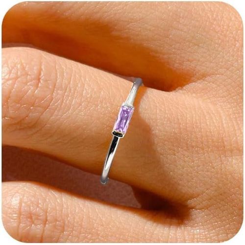 Yemaesre-Bague Femme Or Argent Bague Plaqué Or 14k Avec Pierre Naissance Turquo Améthyste Grenat Alliance Bague De Fiançailles Hypoallergénique Bijoux Cadeau Anniversaire Taille 52 54 57 60 62