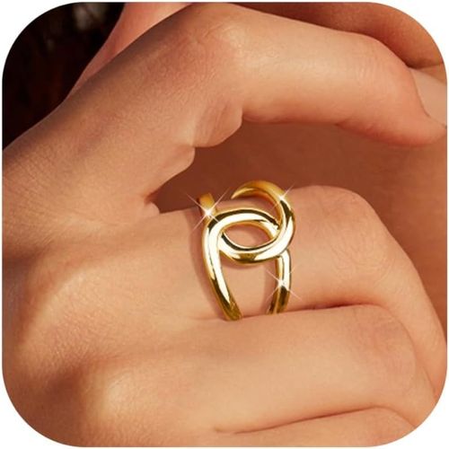 Yemaesre-Bagues En Or Pour Femmes,Bagues Doré 14k,Bagues En Or Femmes Imperméables,Bagues Femmes Superposables,Bagues Avec Diamants Pour Femmes,Bijoux En Or Bagues,Cadeaux, Taille 49-59.