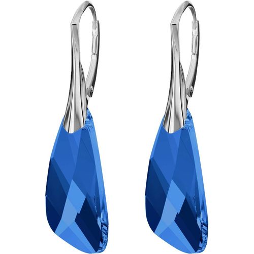 Yemaesre-Boucles D'oreilles Femme Argent 925 Ailes - Bijoux Avec Cristaux - Bijoux Femme Avec Boite Cadeau - Élégantes Et Tendance Boucles D'oreilles - Optez Pour Les Cristaux Cadeau