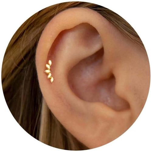 Yemaesre-S925 Délicat Climber Stud Ohrringe,Piercing Oreille, Piercing Set, Piercing, Tragus Piercing, Helix Piercings Argent 925, Helix, Tragus Piercing Argent