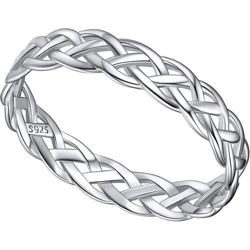 Yemaesre-Bague Femme Argent 925 Style C Ique/Chaîne Taille 47-67 Bijoux Anneau Cadeaux Anniversaire Pour Fille Maman (Boîte Cadeau)