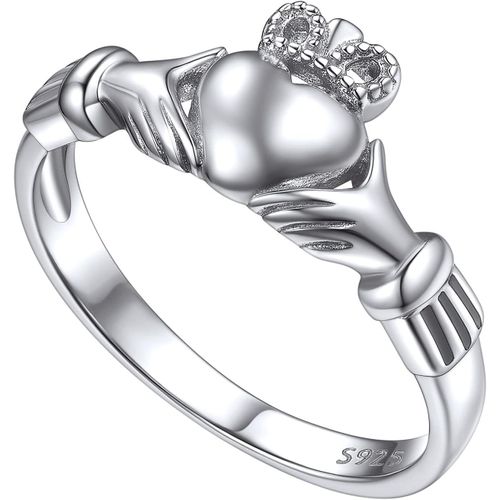 Yemaesre-Bague Claddagh Femme Homme Argent 925 Alliance Irlanda Taille 47/49/52/54/57/59/62/64/67