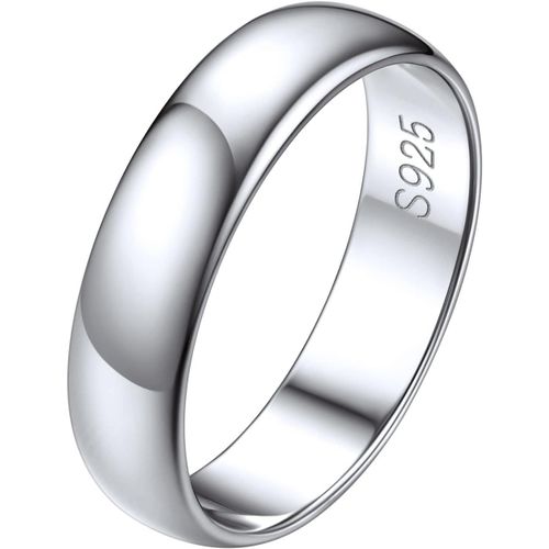 Yemaesre-Bague Anneau 5mm En Argent 925 Pour Homme Femme, Alliance Personnalisable Taille 47/49/52/54/57/59/62/64/67
