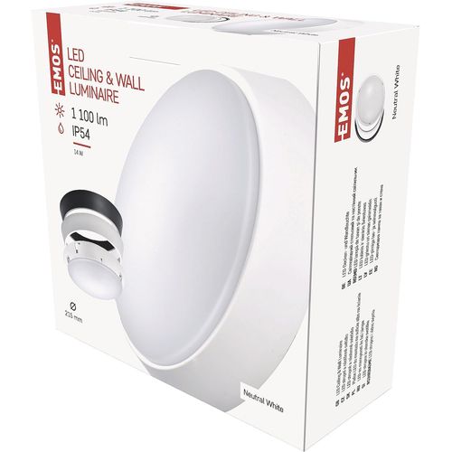 YEMAESRE-Applique Murale/Plafonnier Led, Rond, Cadre Interchangeable - Étanche - Blanc Neutre - 1100 Lm - 14 W (Au Lieu D'Une Ampoule De 75 W) - 25 000 Heures - Angle D'Éclairage 120° - Pour L'Extéri