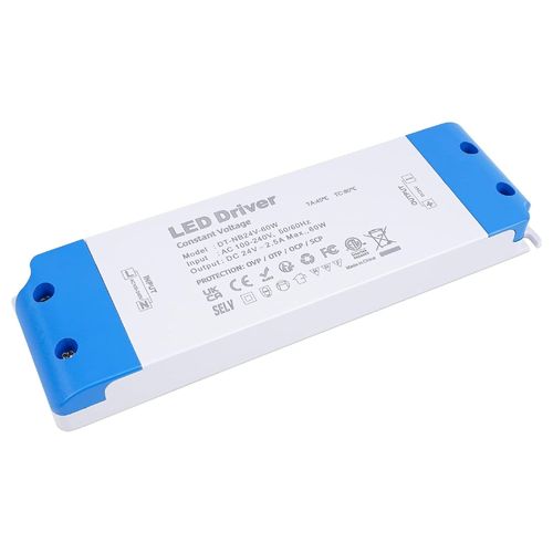 Yemaesre-Transformateur 220v 24v, Ultra Mince 60w Alimentation 2.5a, Ac 220v À Dc Led Driver Transfo Pour Intérieur Lampes, Bandes, G4, Mr11, Mr16 Ampoules