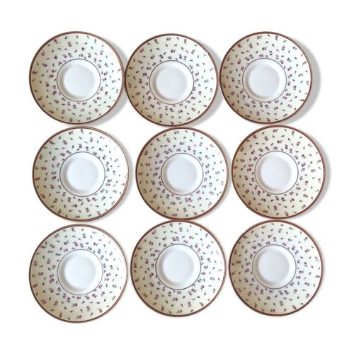 Sous Tasses En Porcelaine Ch Field Haviland  Limoges Beige