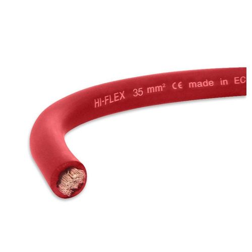 CABLE ELECTRIQUE EXTRA SOUPLE BATTERIE SOUDAGE ROUGE 35 mm² - 25 METRES