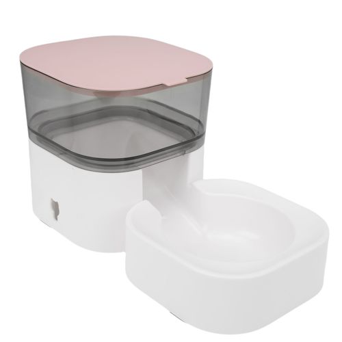 Distributeur Automatique D'eau Et De Nourriture Pour Animaux De Compagnie, Station De Distribution Automatique Pour Chats De Taille Moyenne Et Petite, Rose